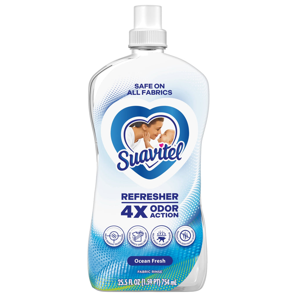 Suavitel Refresher Fabric Rinse 4X Odor Action Ocean Fresh Scent 25.5 fl oz