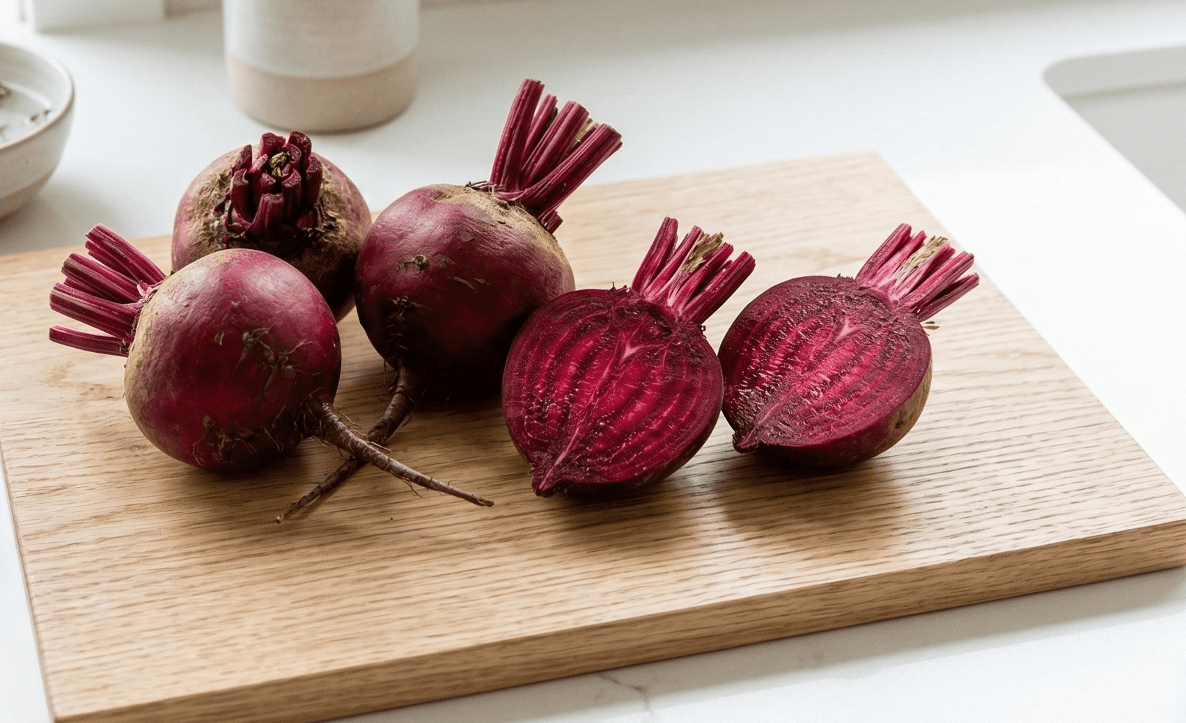 Fresh Whole Red Beets Bunch 3 Count