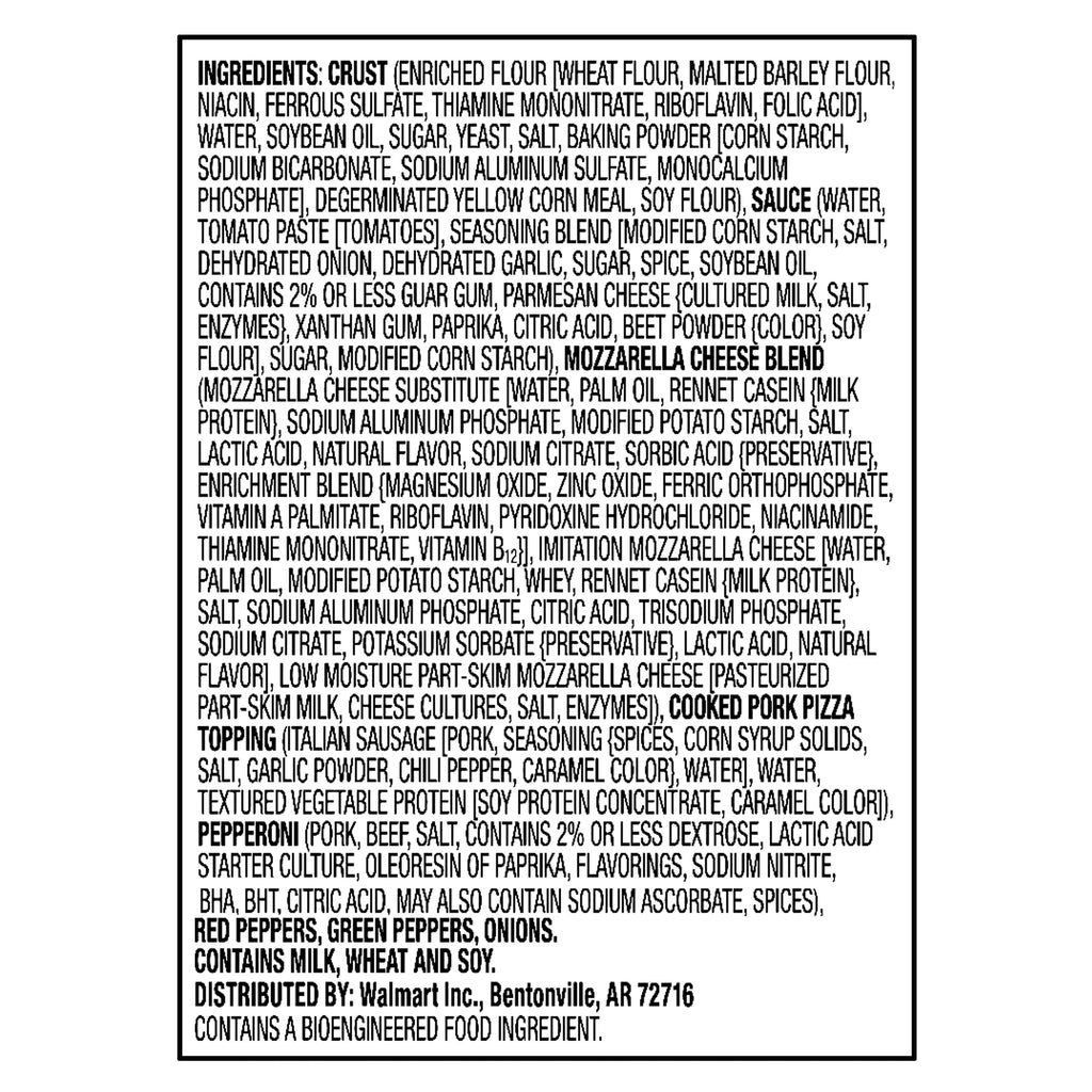 Great Value Microwavable Supreme Frozen Pizza 7.2 Oz