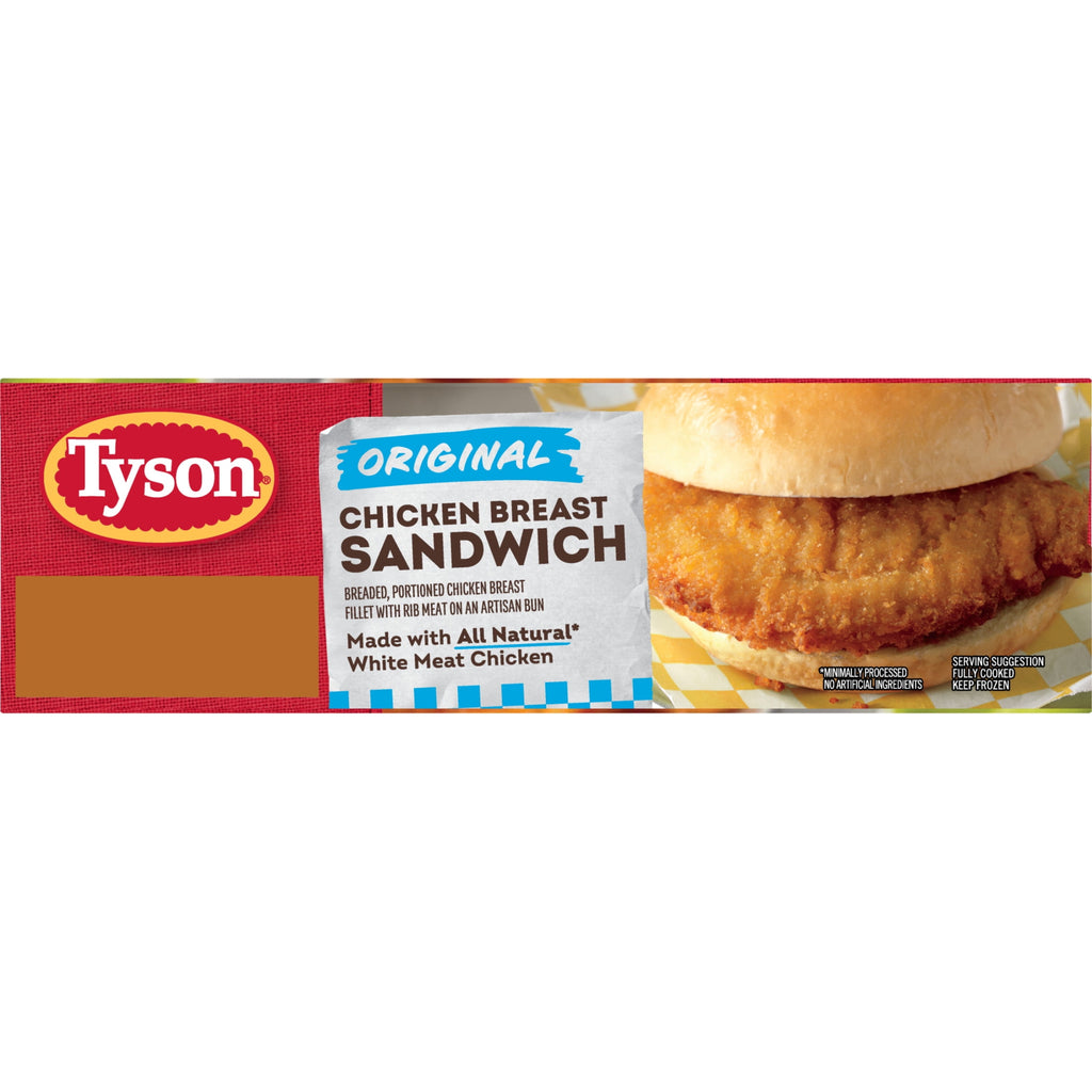 Tyson Original Frozen Chicken Breast Sandwich 24 Oz 4 Count