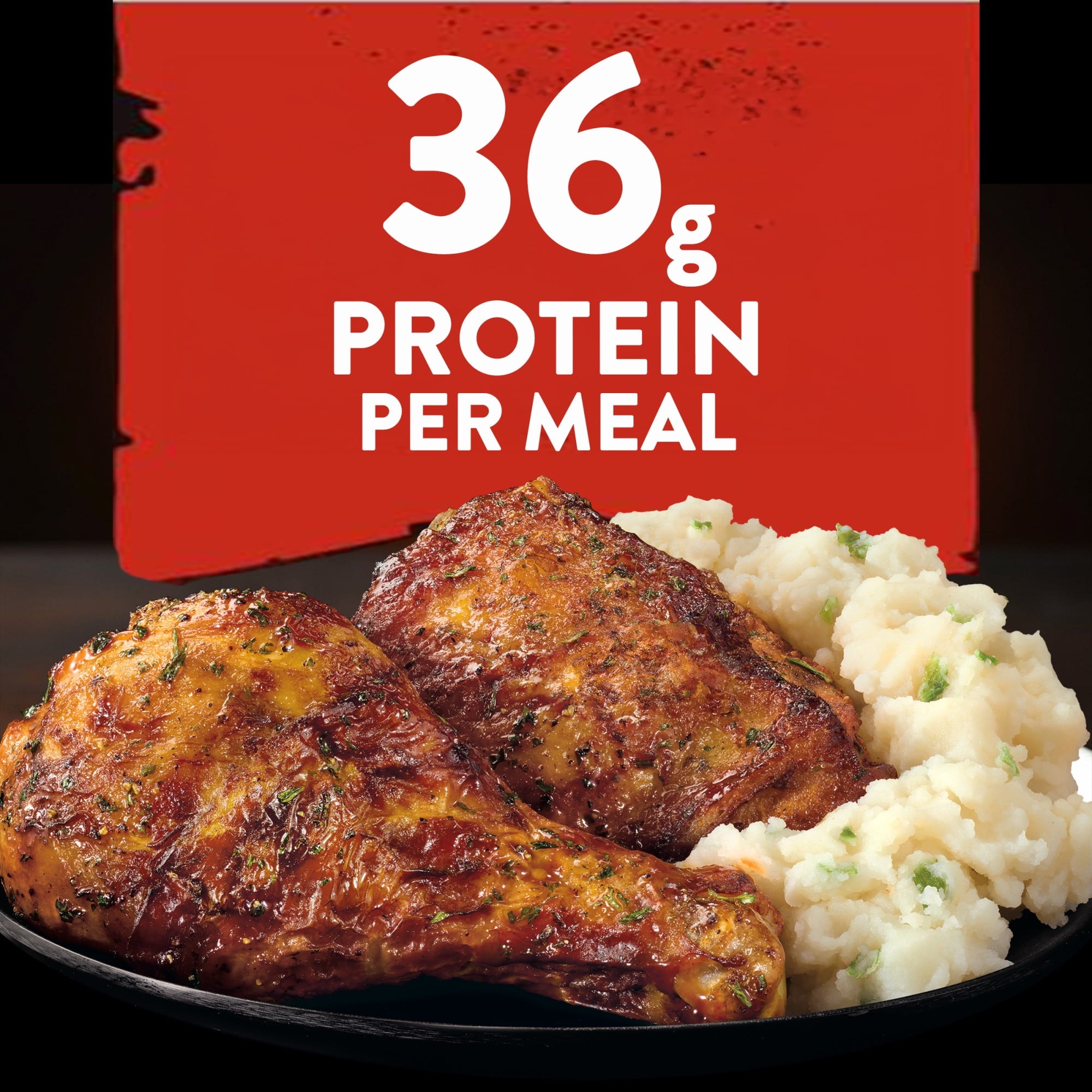 Banquet Mega Meats Roasted Chicken Frozen Meal 13.4 Oz