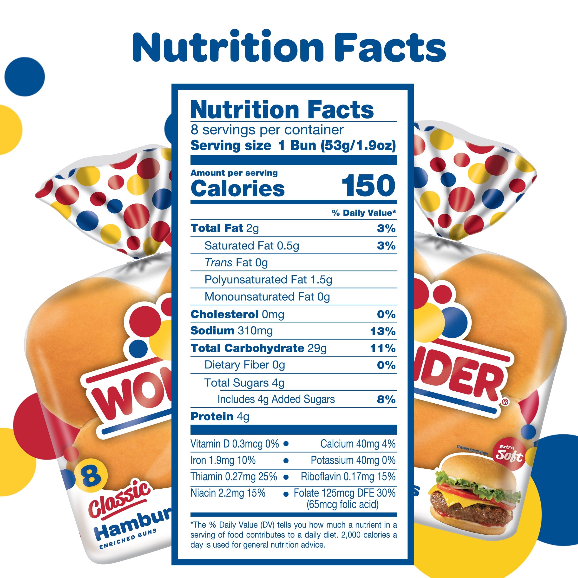 Classic Extra Soft White Bread Hamburger Buns 15 Oz 8 Ct