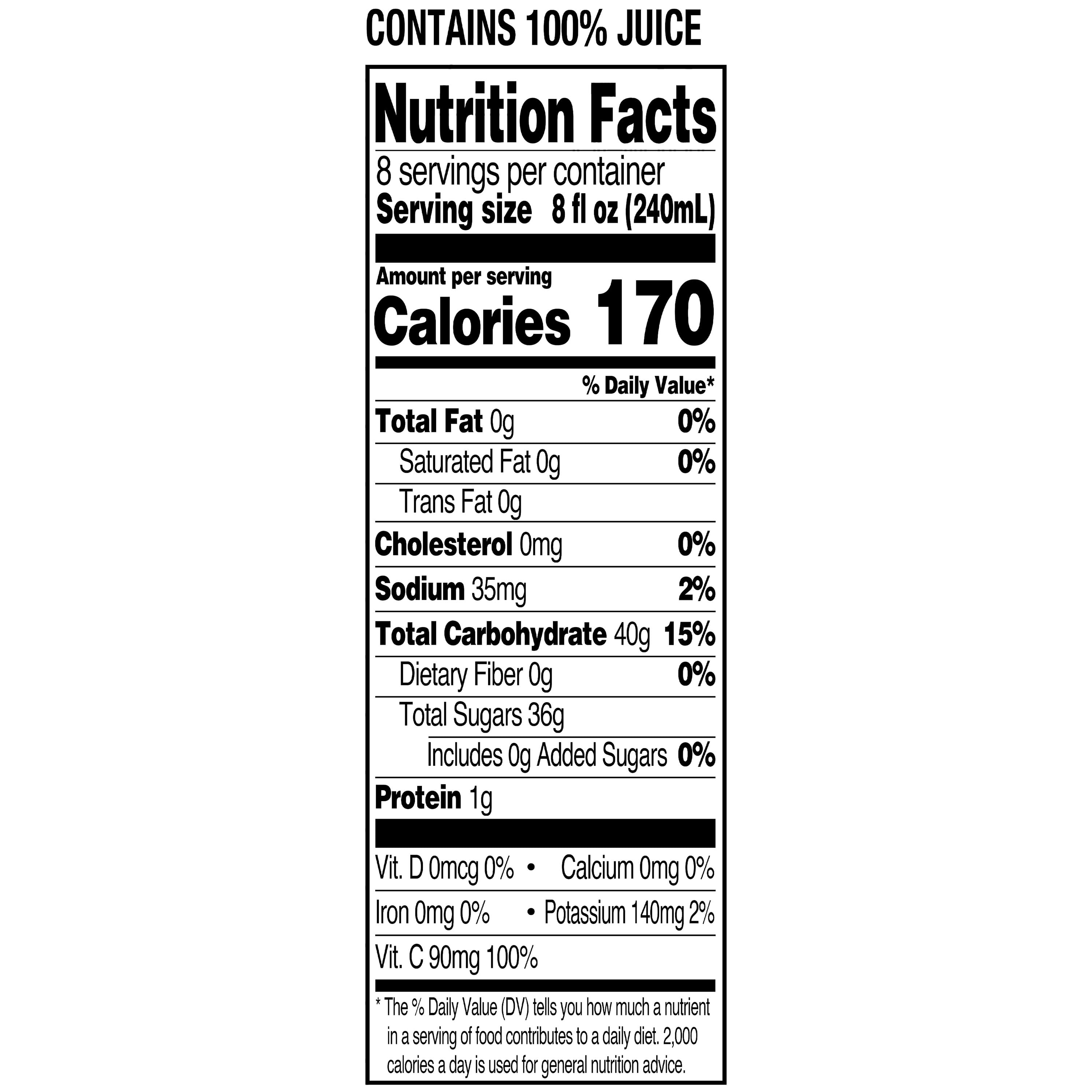 Great Value 100% White Grape Juice 64 fl oz Bottle