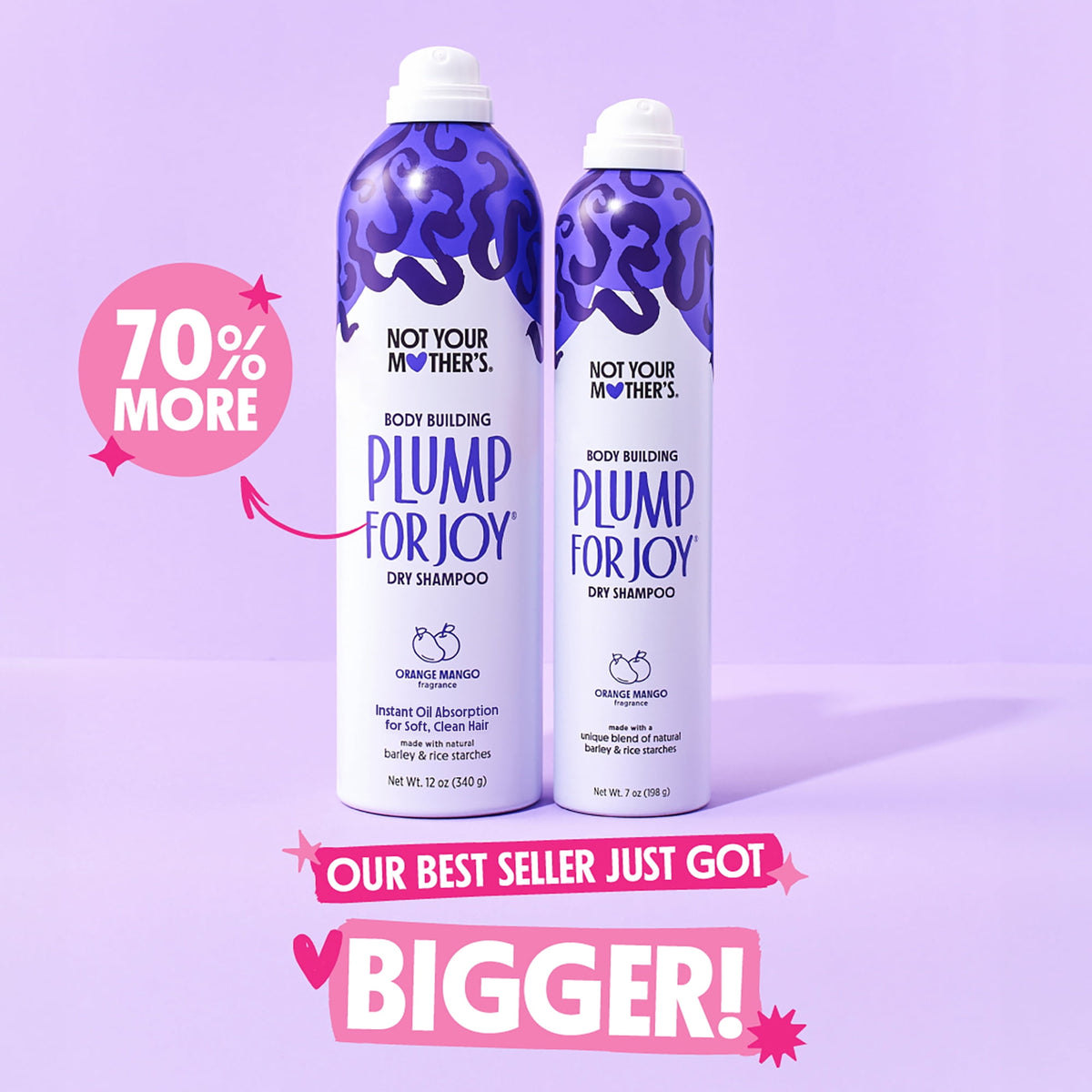 Not Your Mother's Plump for Joy Jumbo Dry Shampoo Orange Mango 12 oz