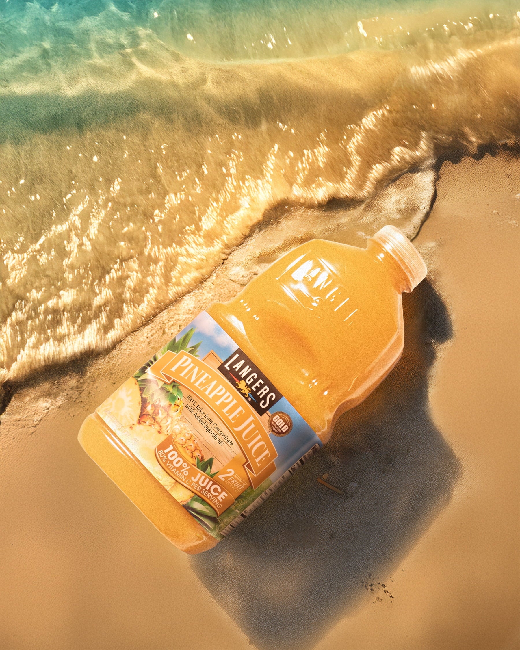 Langers 100% Pure Pineapple Juice 64 fl oz Bottle