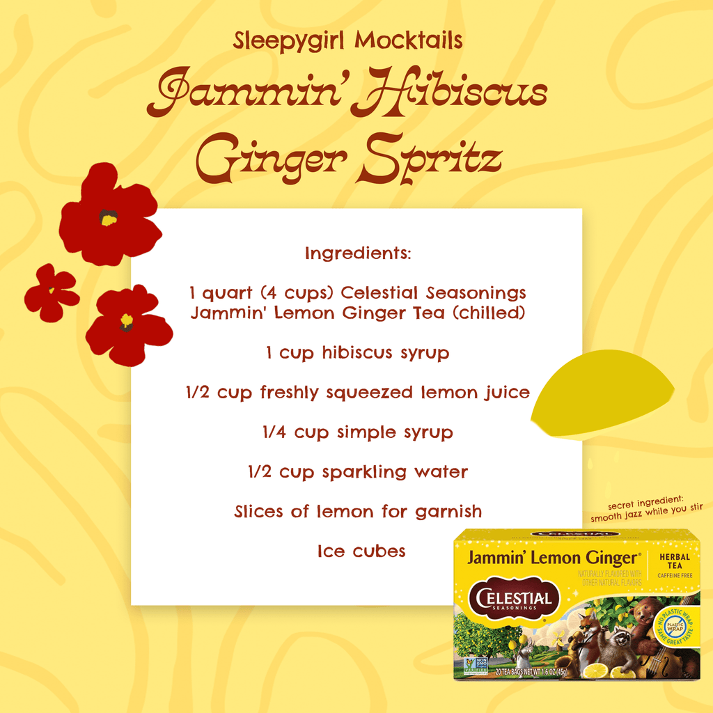Celestial Seasonings Jammin' Lemon Ginger Caffeine-Free Herbal Tea Bags 1.7 oz 20 Count
