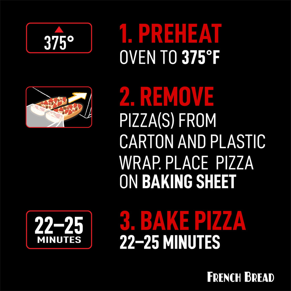 Red Baron 3 Meat French Bread Frozen Personal Pizza 11.01 Oz 2 Pack