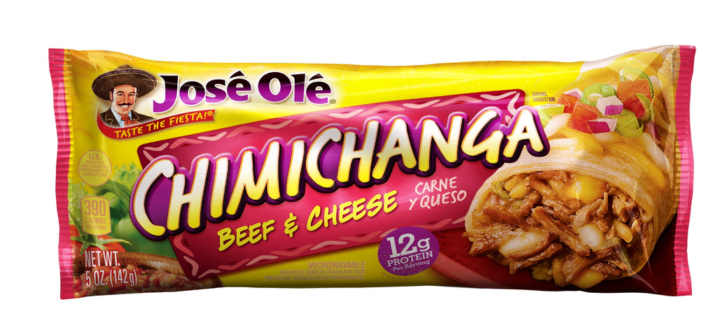 José Olé Beef & Cheese Chimichanga Frozen Mexican Food 5 Oz