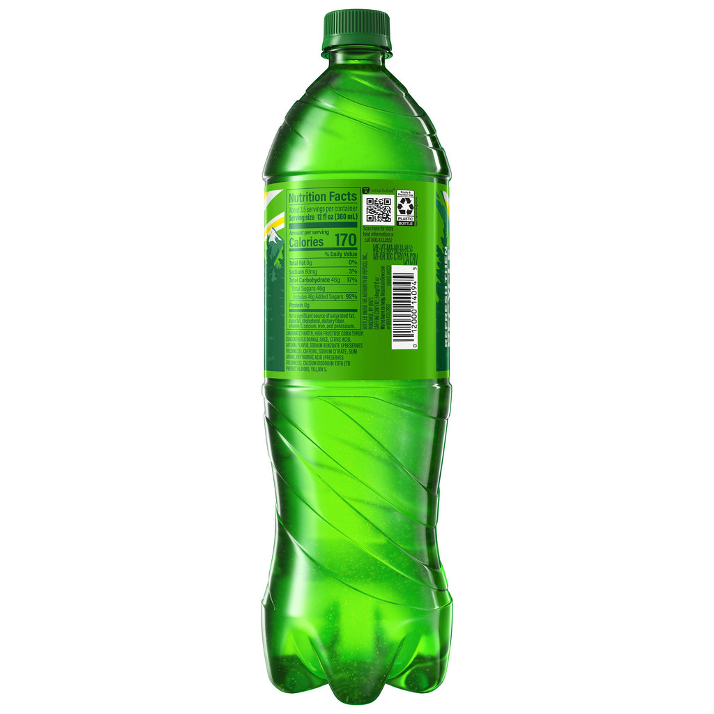 Mountain Dew Citrus Soda Pop Bottle 1.25 L