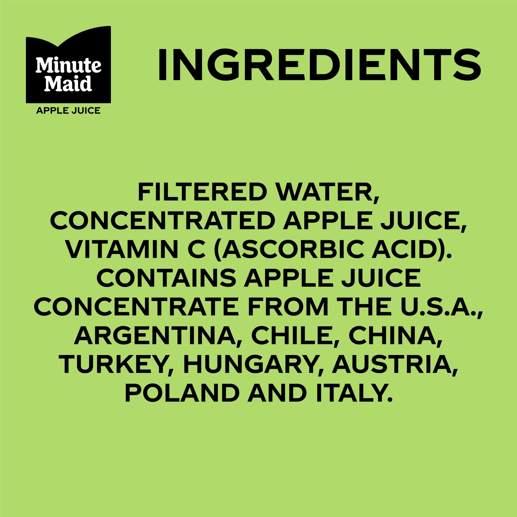 Minute Maid 100% Apple Juice Pulp-Free 10 fl oz 6 Pack
