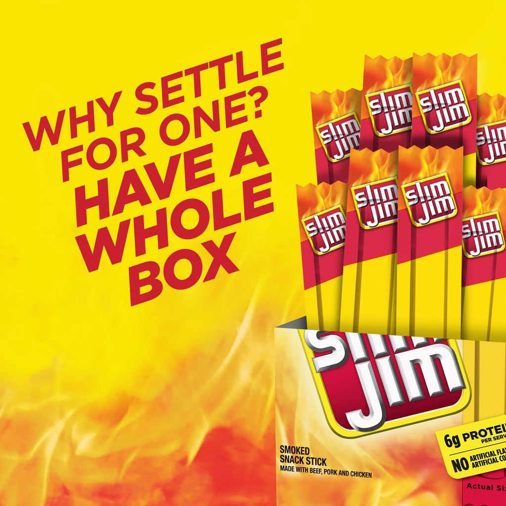 Original Flavor Smoked Meat Sticks 7.28 Oz 26 Count Slim Jim