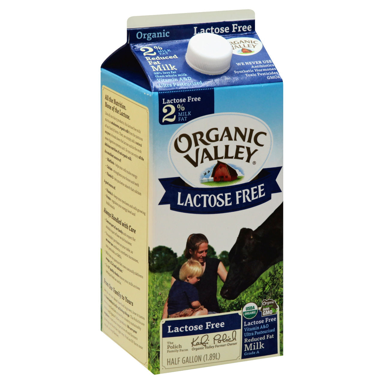 Organic Valley 2% Reduced Fat Lactose Free Milk 64 fl oz
