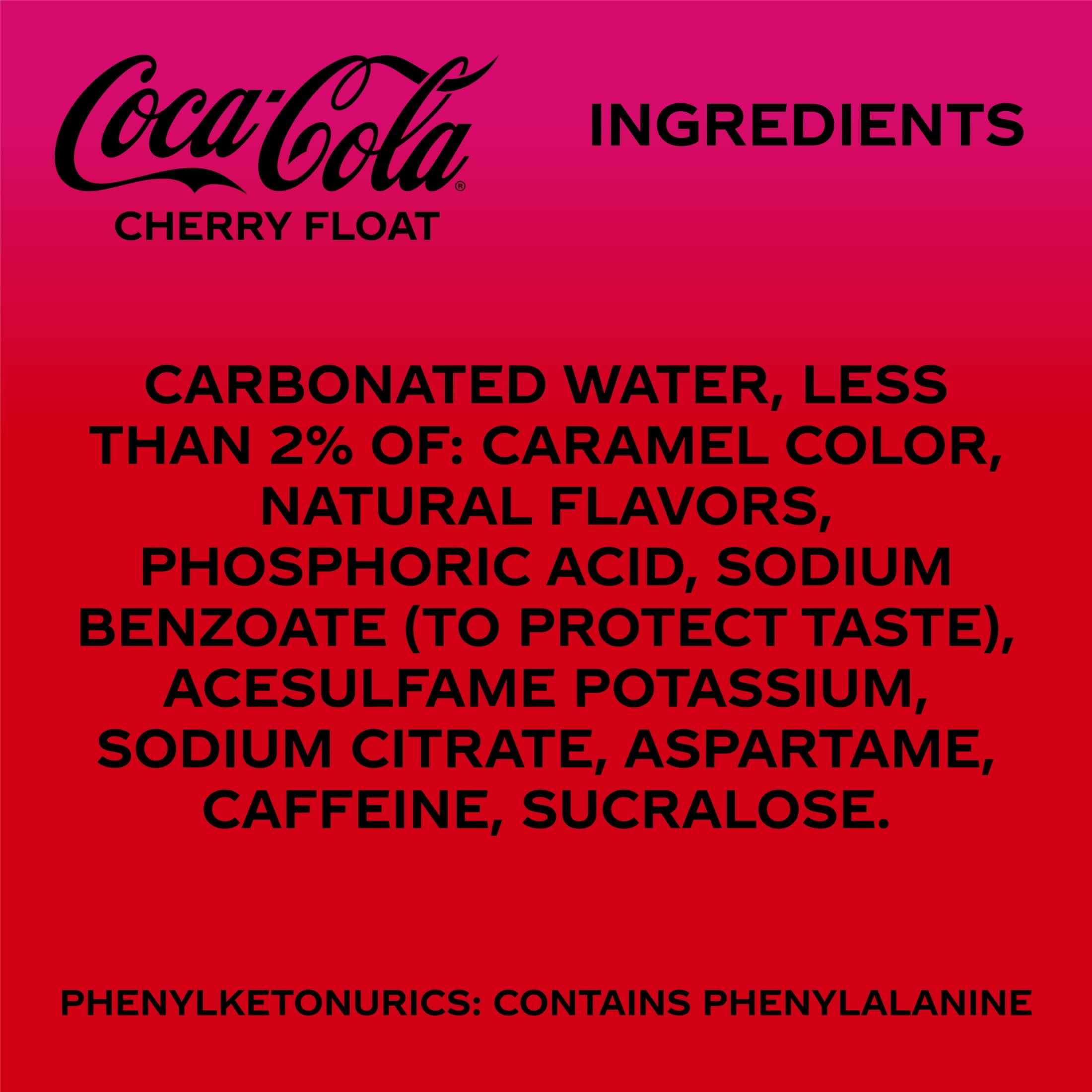 Zero Sugar Cherry Float Soda Pop Fridge Pack Cans 12 Fl Oz 12 Pack Coca-Cola