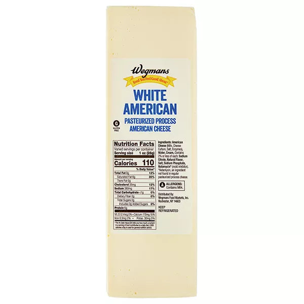 Wegmans Pre-Sliced White American Cheese
