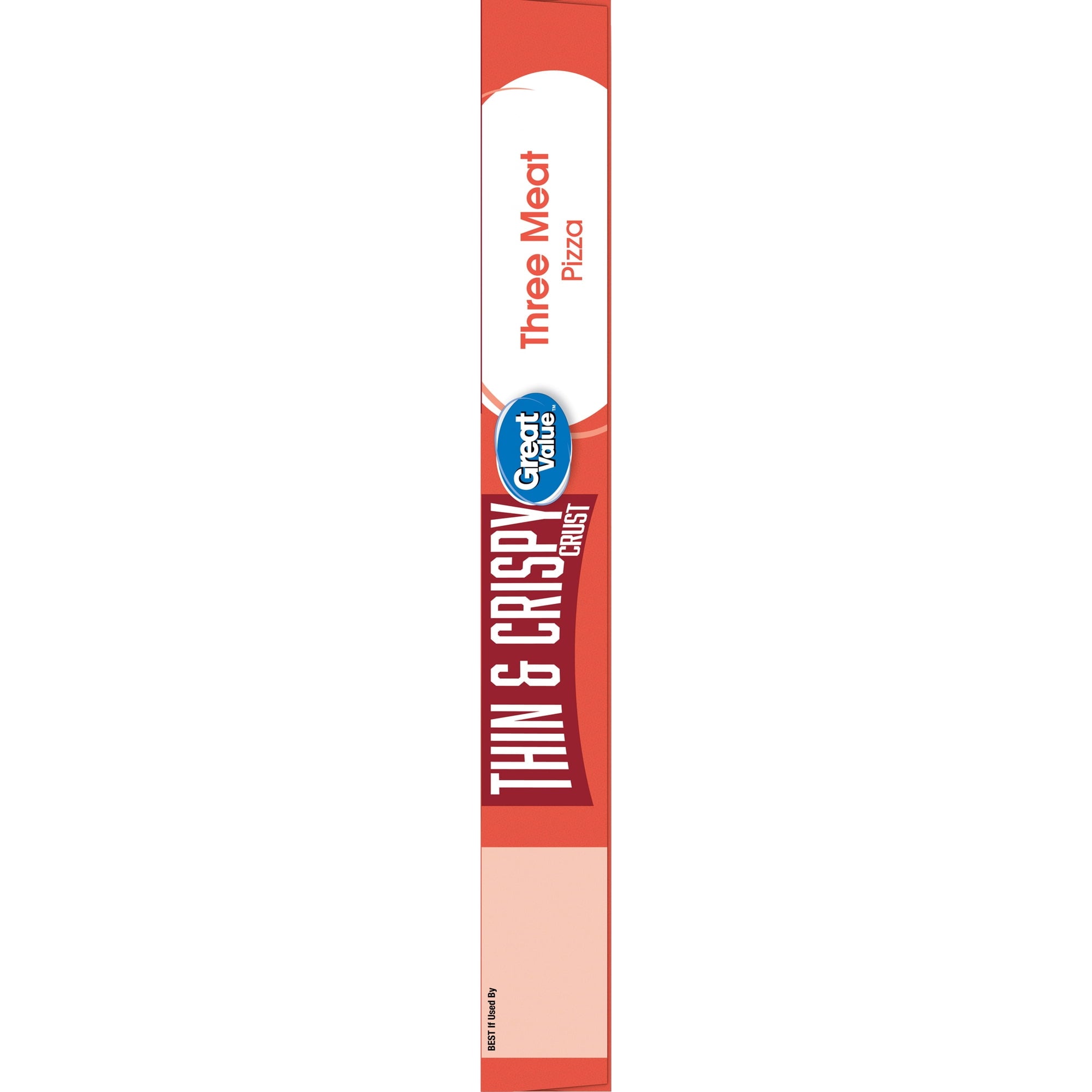 Great Value Thin Crust Three Meat Pizza 17.8 Oz Frozen