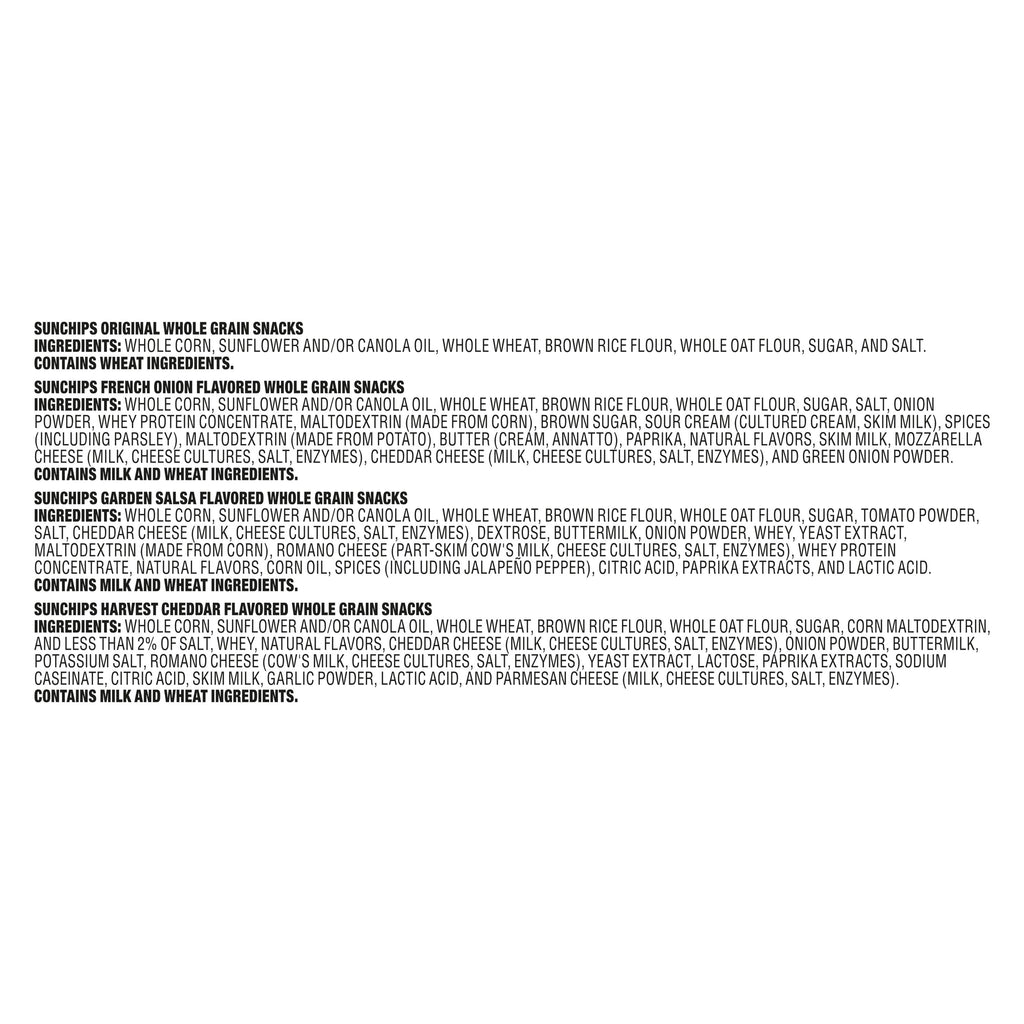 SunChips 100% Whole Grain Snacks Variety Pack 1 Oz 18 Count Frito-Lay