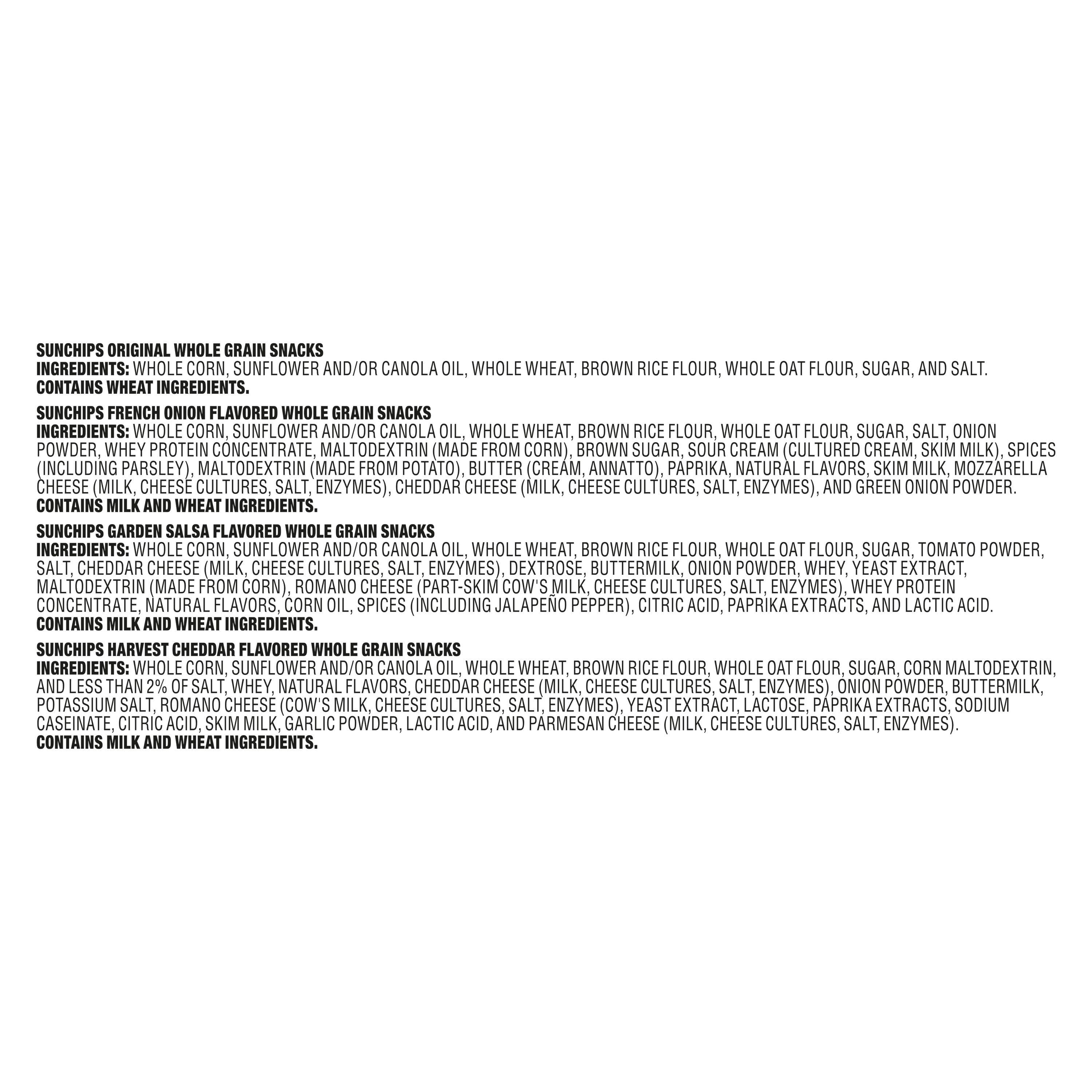 SunChips 100% Whole Grain Snacks Variety Pack 1 Oz 18 Count Frito-Lay