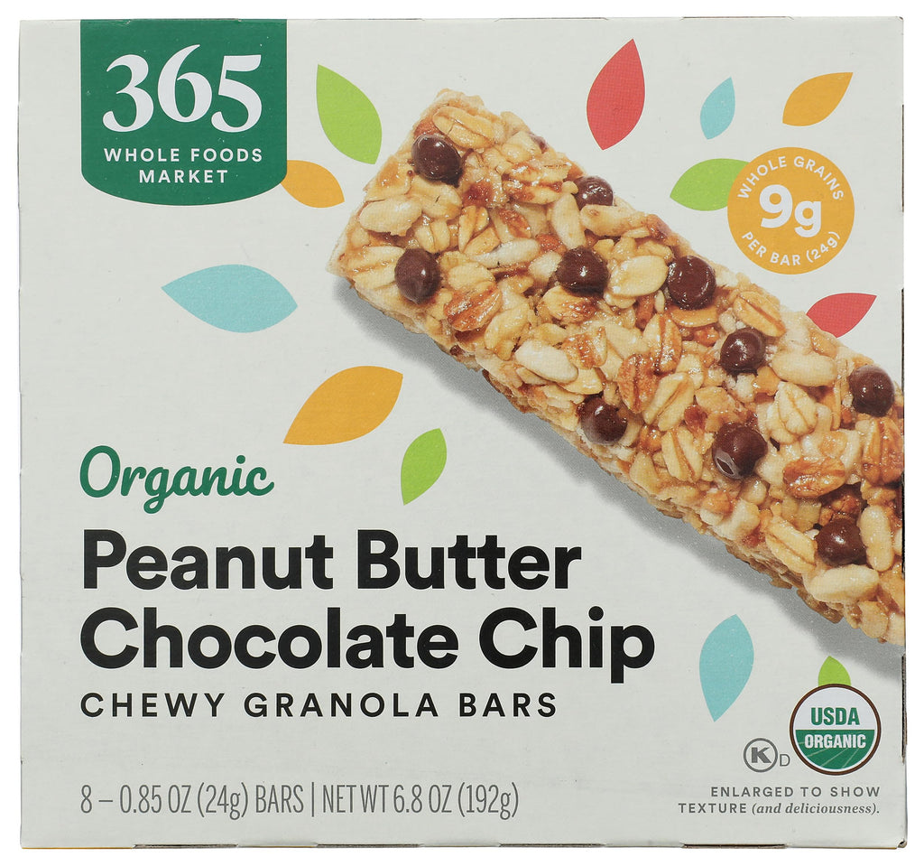Organic Chocolate Chip Peanut Butter Granola Bar 8 Count 365 By Whole Foods Market