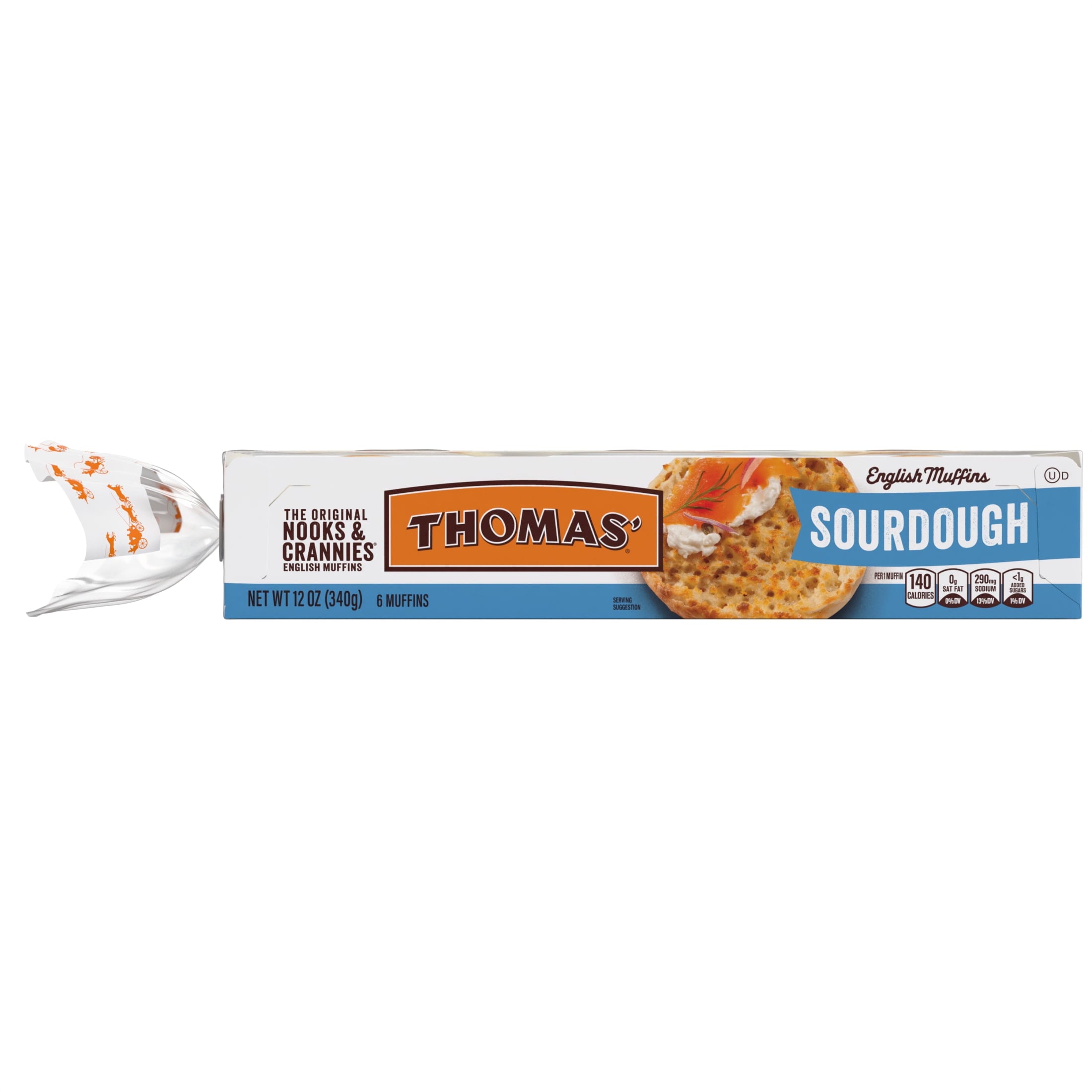 Thomas' Sourdough English Muffins 6 Count 12 Oz