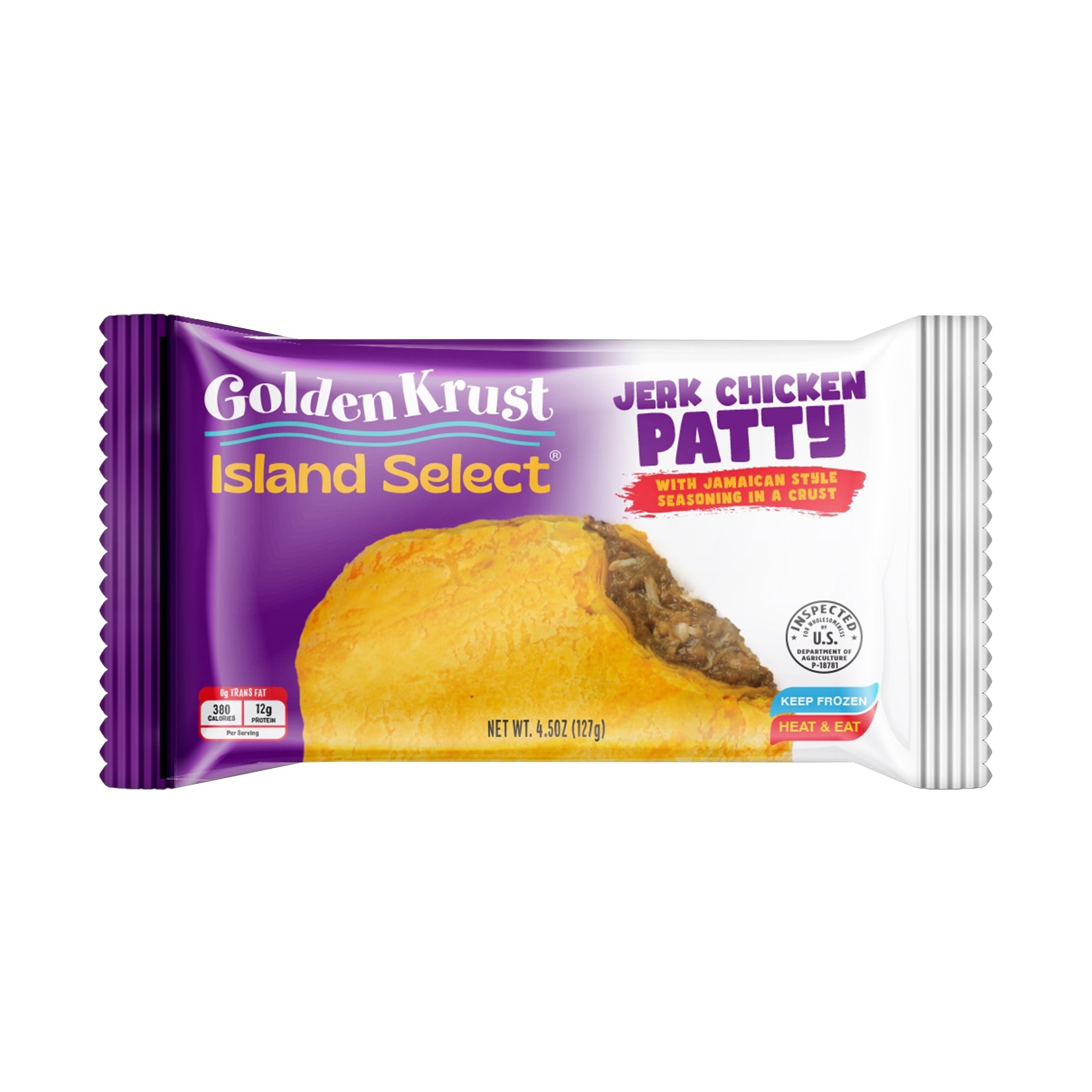 Golden Krust Island Select Jerk Chicken Patties Frozen 2 Ct 9 Oz