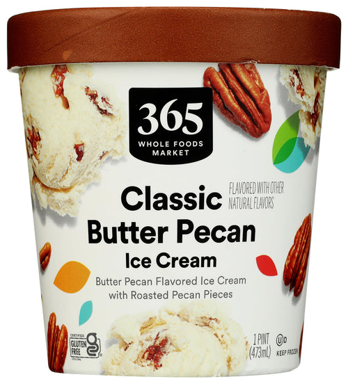 Butter Pecan Ice Cream 1 PT 365 By Whole Foods Market