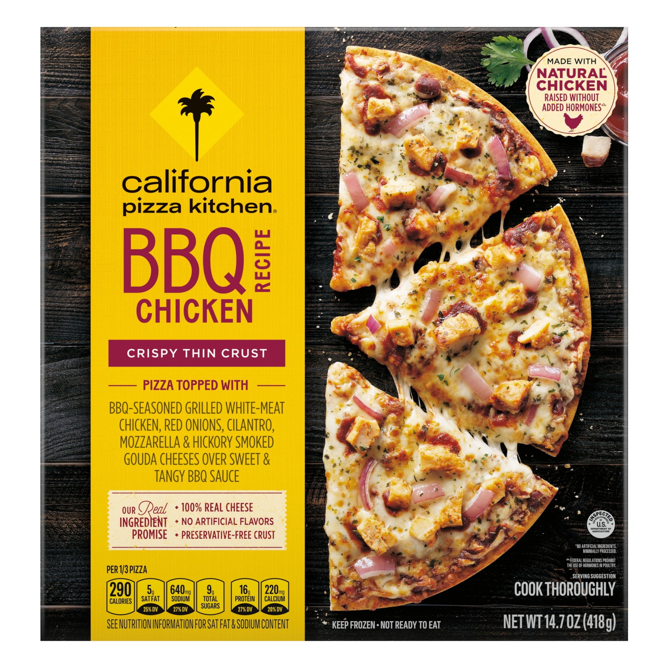 California Pizza Kitchen BBQ Chicken Thin Crust Frozen Pizza 14.7 Oz