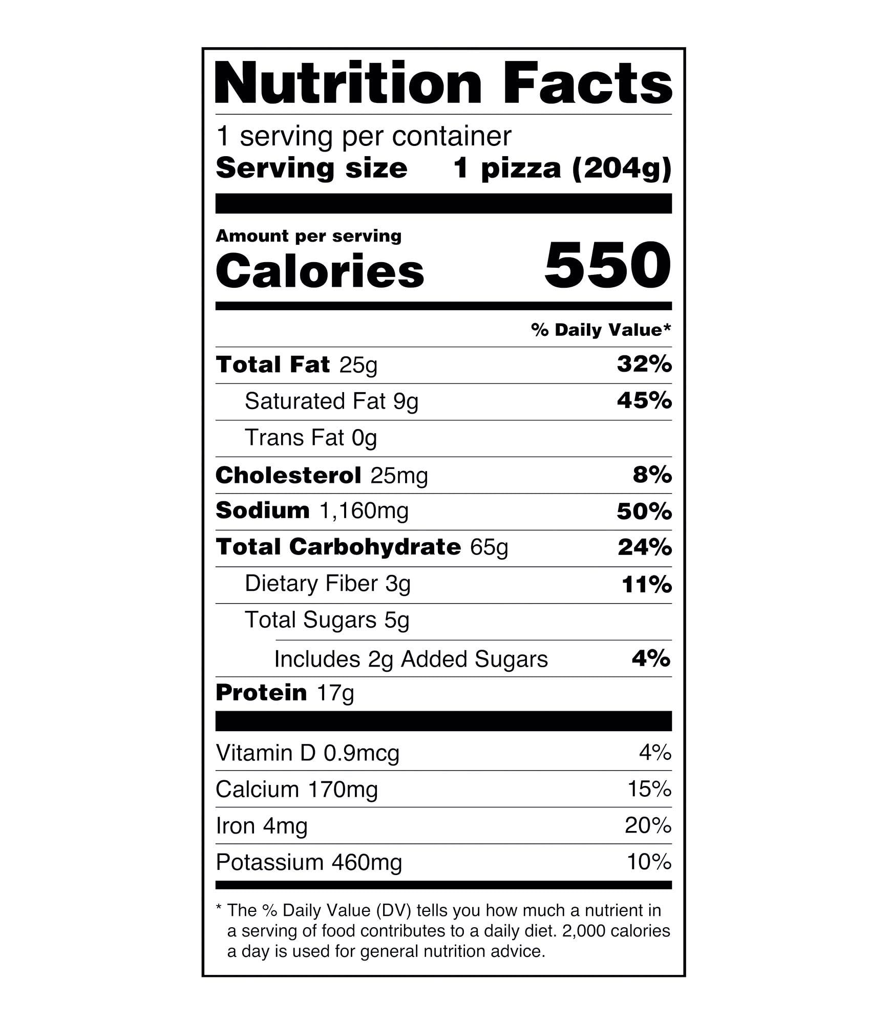Great Value Thin Crust Pepperoni Frozen Pizza 7.2 Oz
