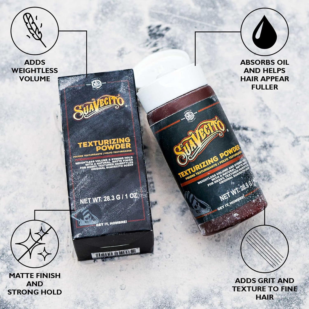 Suavecito Texturizing & Volumizing Hair Styling Powder Shine Free Matte Finish Strong Hold 1 oz