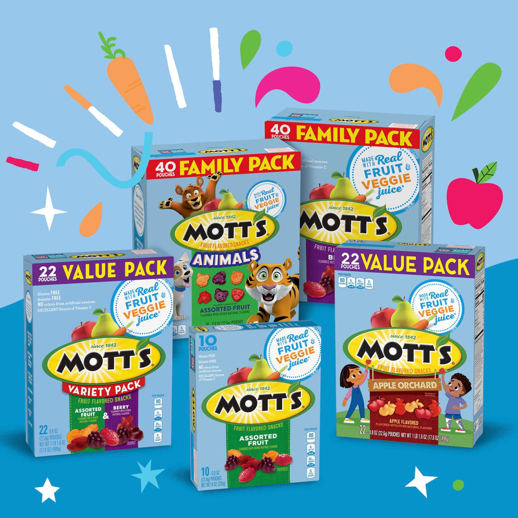 Assorted Fruit Flavored Snacks 32 Oz 40 Count Mott's