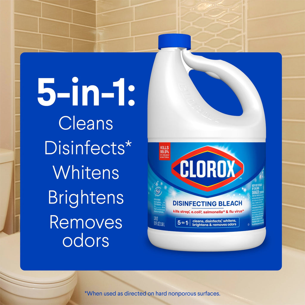 Clorox Disinfecting Liquid Bleach Cleaner Regular Scent 121 fl oz
