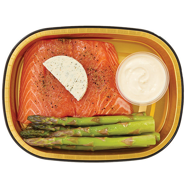 Wegmans Gold Pan Salmon with Asparagus & Hollandaise Sauce 11 Oz