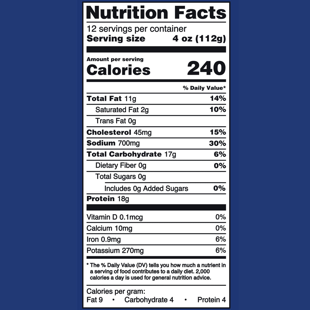 Great Value Famous Chicken Fillets Frozen 3 Lb 18g Protein