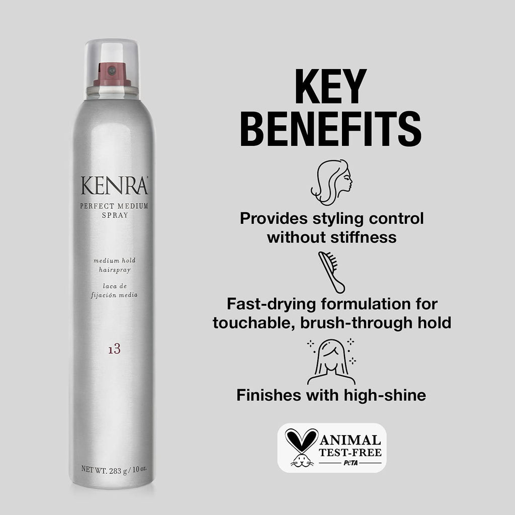 Kenra Perfect Medium Hairspray 13 Medium Hold Styling Spray 10 oz
