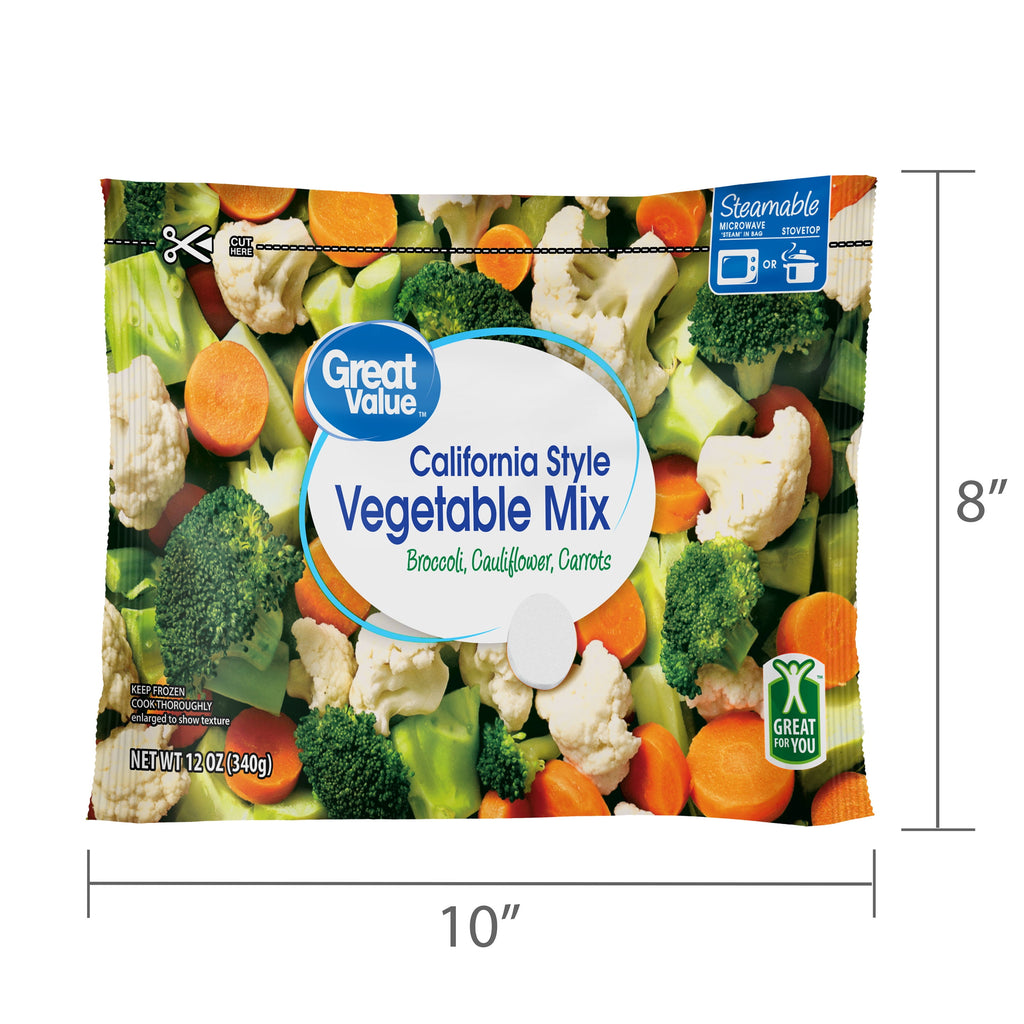 Great Value Frozen California Style Vegetable Mix 12 Oz