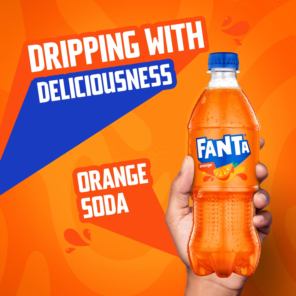 Fanta Orange Soda Pop Bottle 20 Fl Oz