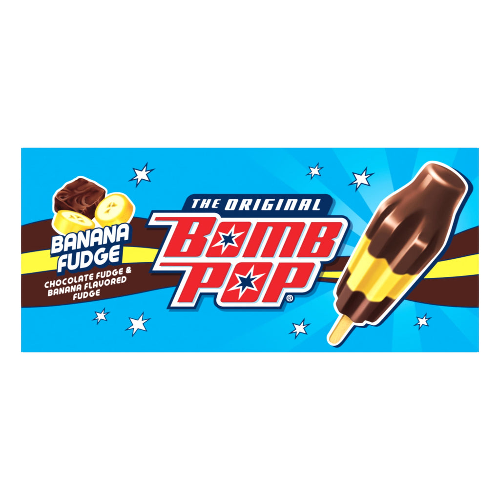 Bomb Pop Banana Fudge Freeze Ice Pop Frozen Dessert 12 Count 21 Fl Oz