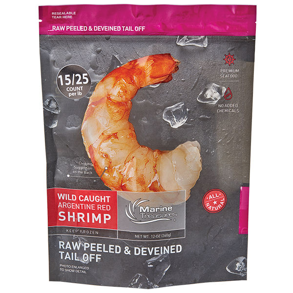 Marine Treasures Wild Argentine Red Shrimp 15/25 2 Lb