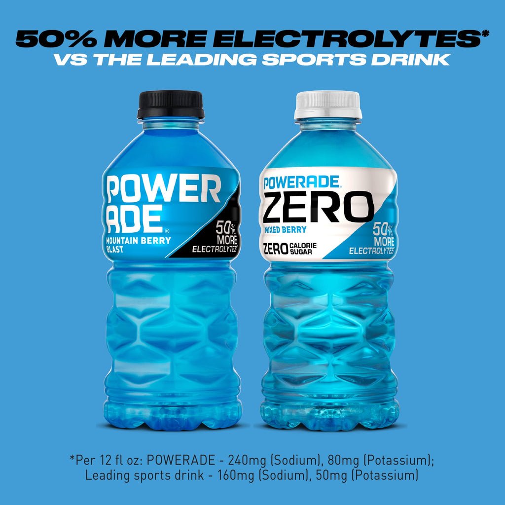 Powerade Zero Sugar Mixed Berry Electrolyte Sports Drink 28 fl oz Bottle