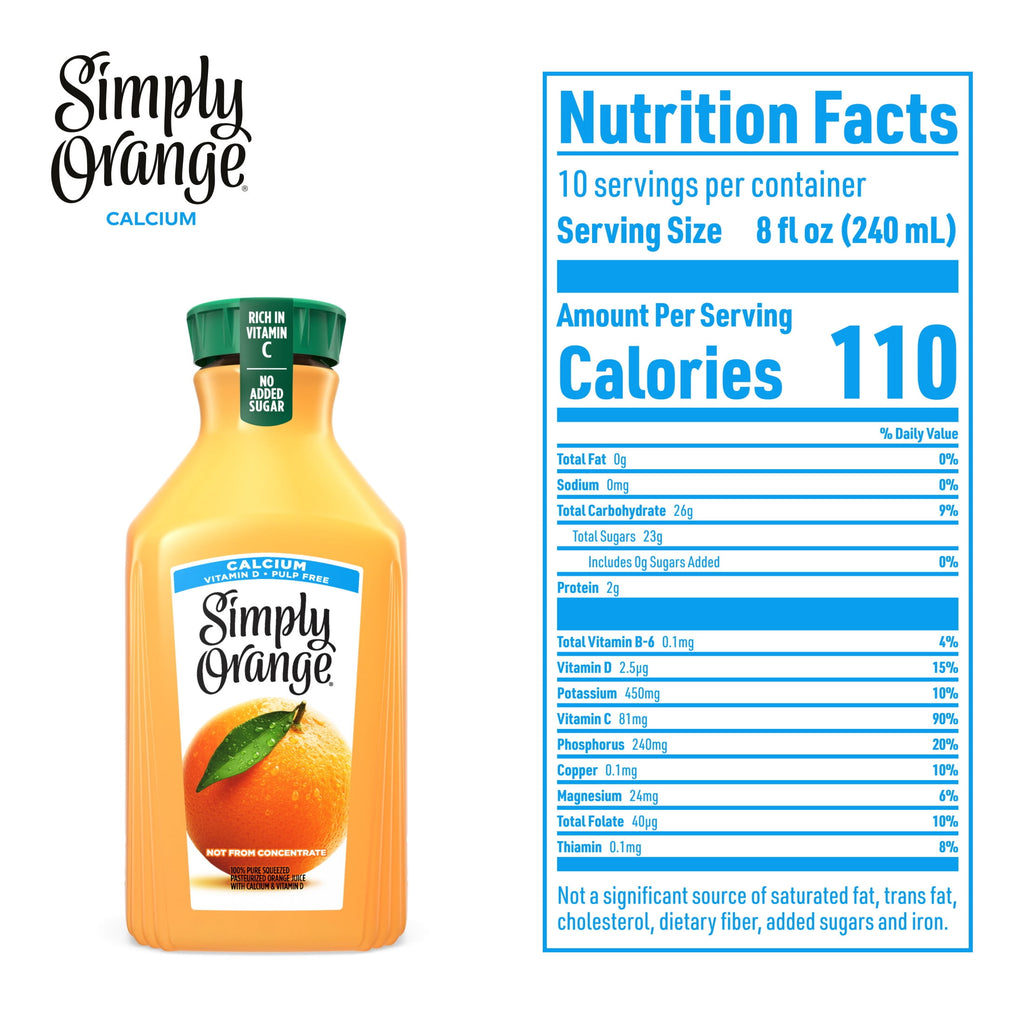 Simply Orange Juice with Calcium Some Pulp 76 fl oz