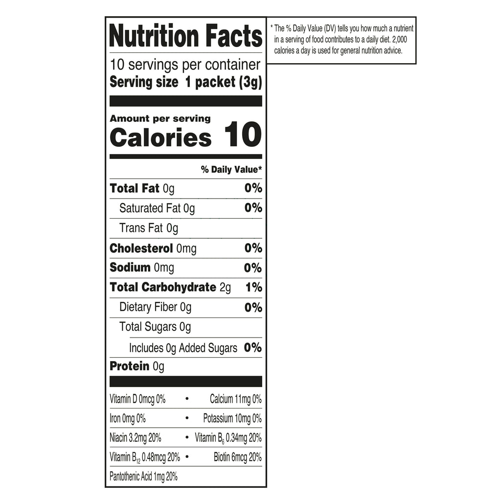 Great Value Energy Cherry Slush Drink Mix Packets 0.11 oz 10 Count