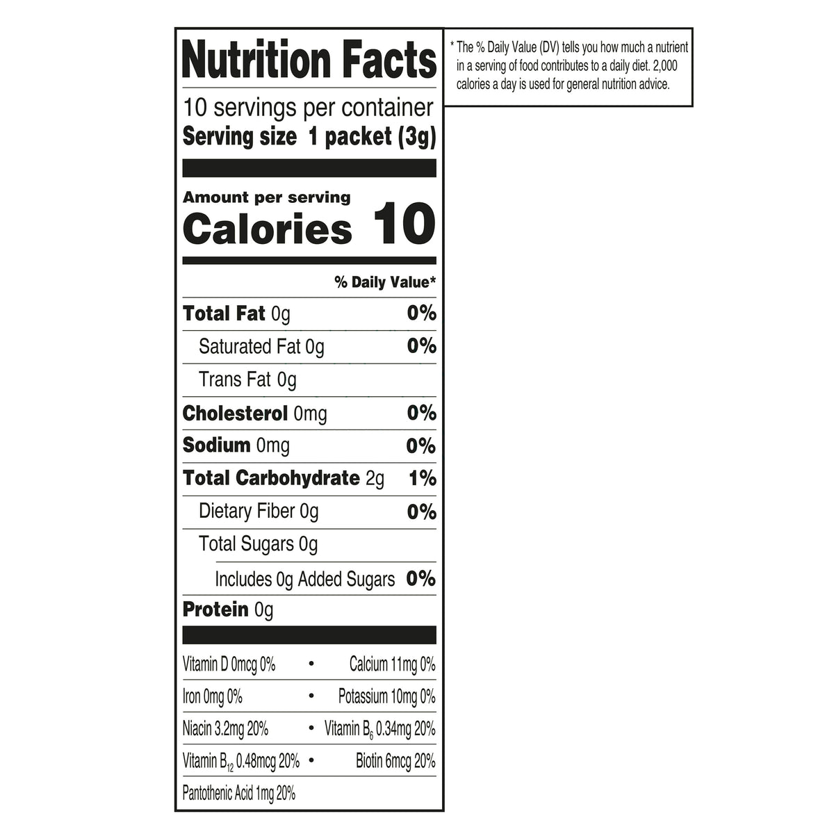 Great Value Energy Cherry Slush Drink Mix Packets 0.11 oz 10 Count