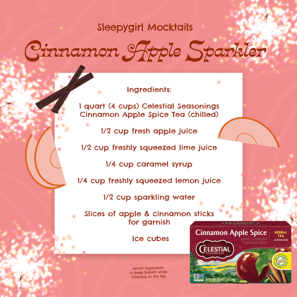 Celestial Seasonings Cinnamon Apple Spice Caffeine-Free Herbal Tea Bags 1.7 oz 20 Count