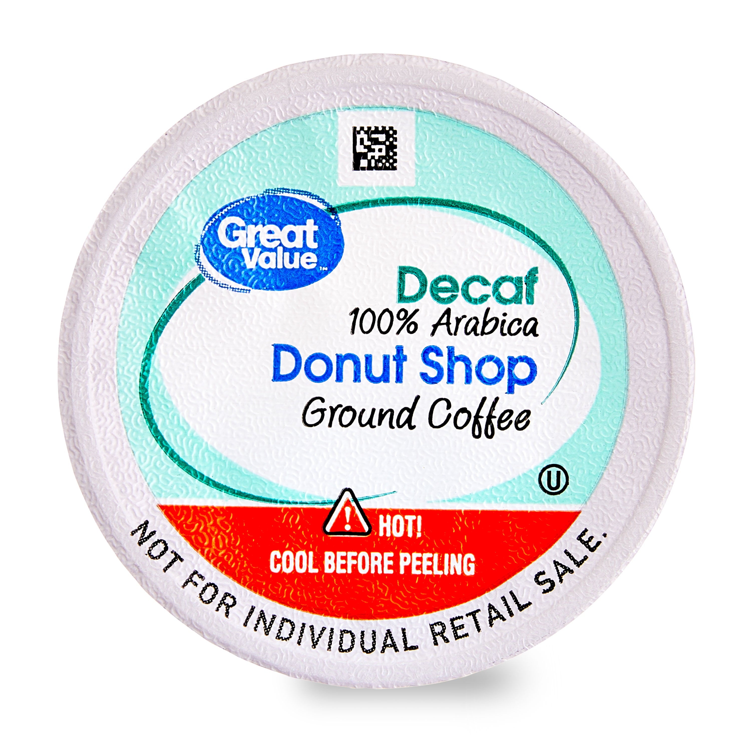 Great Value Decaf Donut Shop Medium Roast Ground Coffee Pods 12 Count