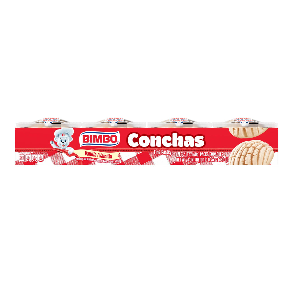 Conchas Vanilla Pastry 16.96 Oz 8 Count Freshness Guaranteed