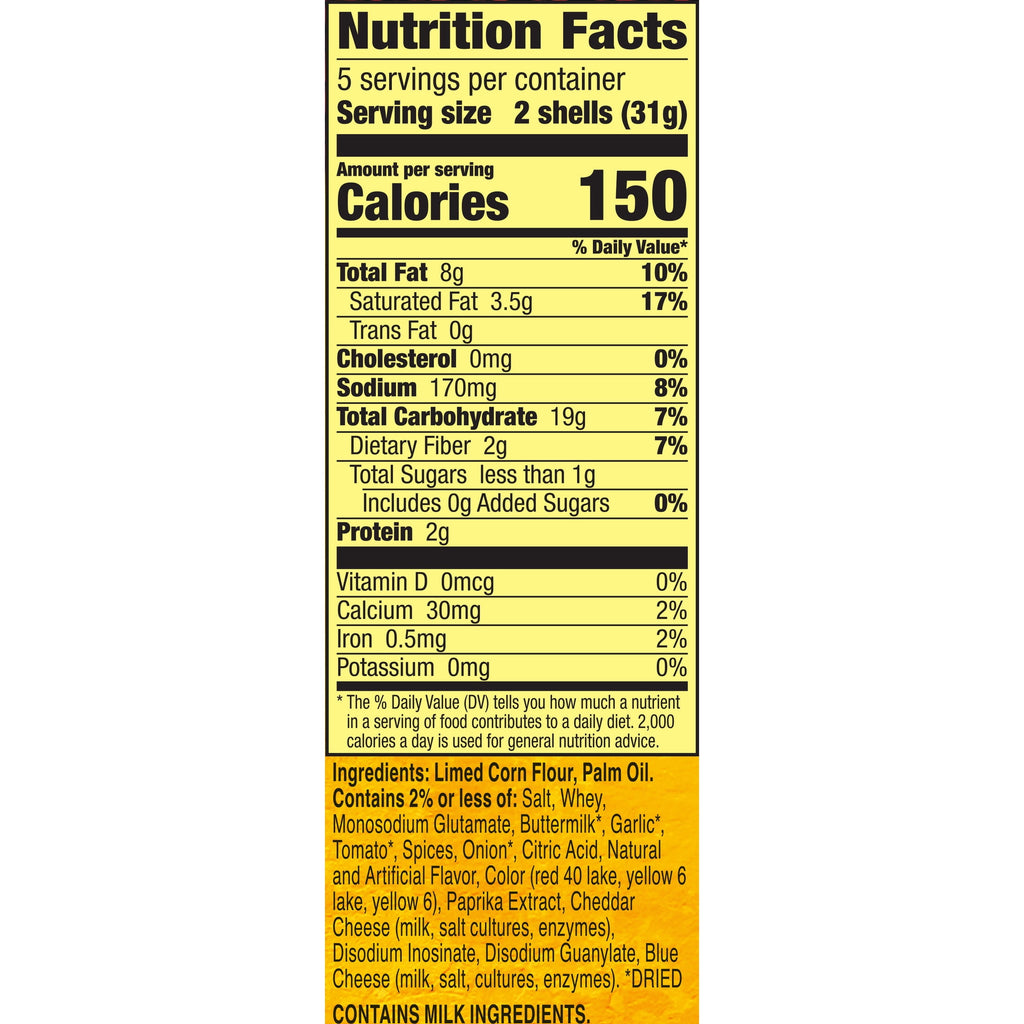 Stand 'N Stuff Bold Nacho Cheese Taco Shells 5.4 Oz 10 Count Old El Paso