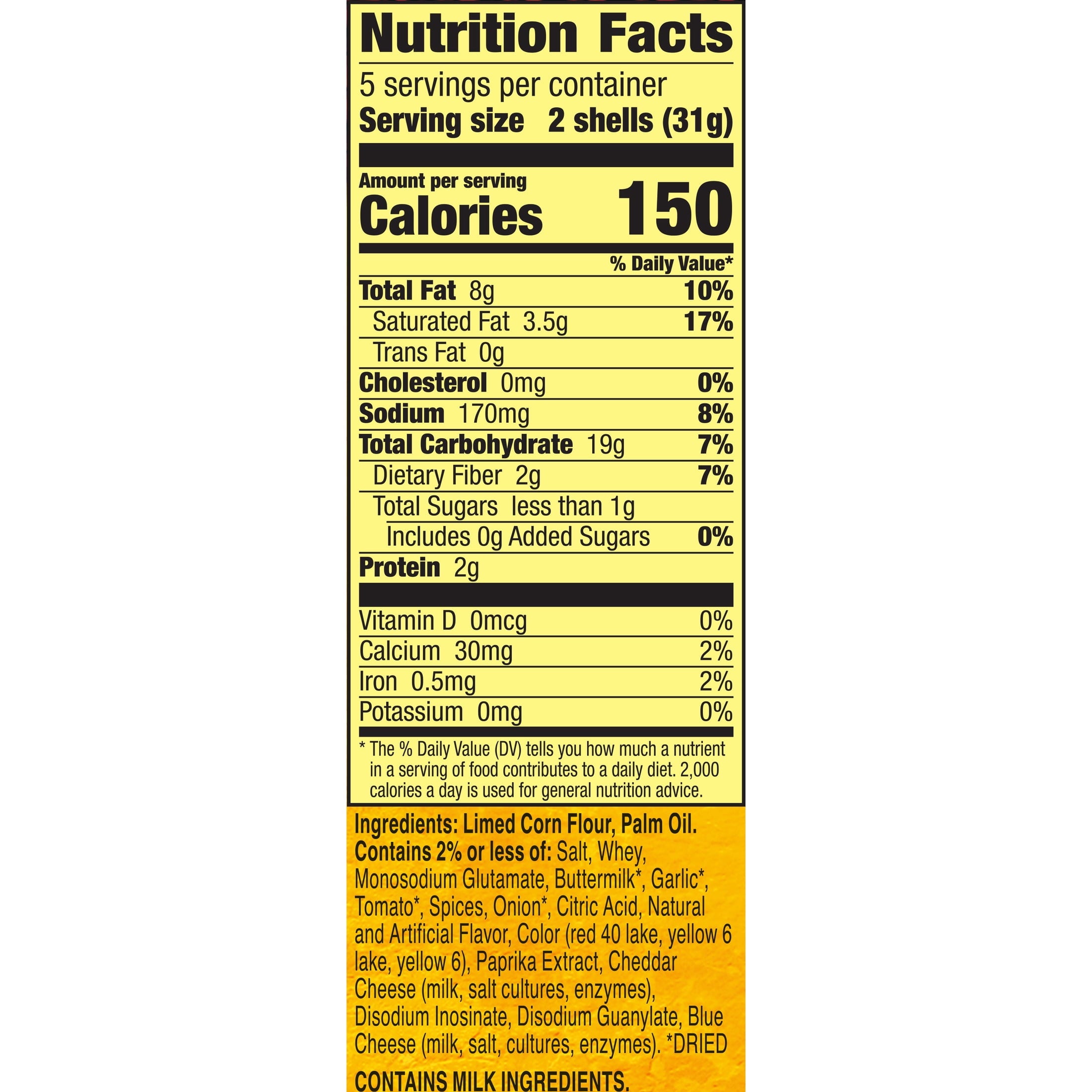 Stand 'N Stuff Bold Nacho Cheese Taco Shells 5.4 Oz 10 Count Old El Paso