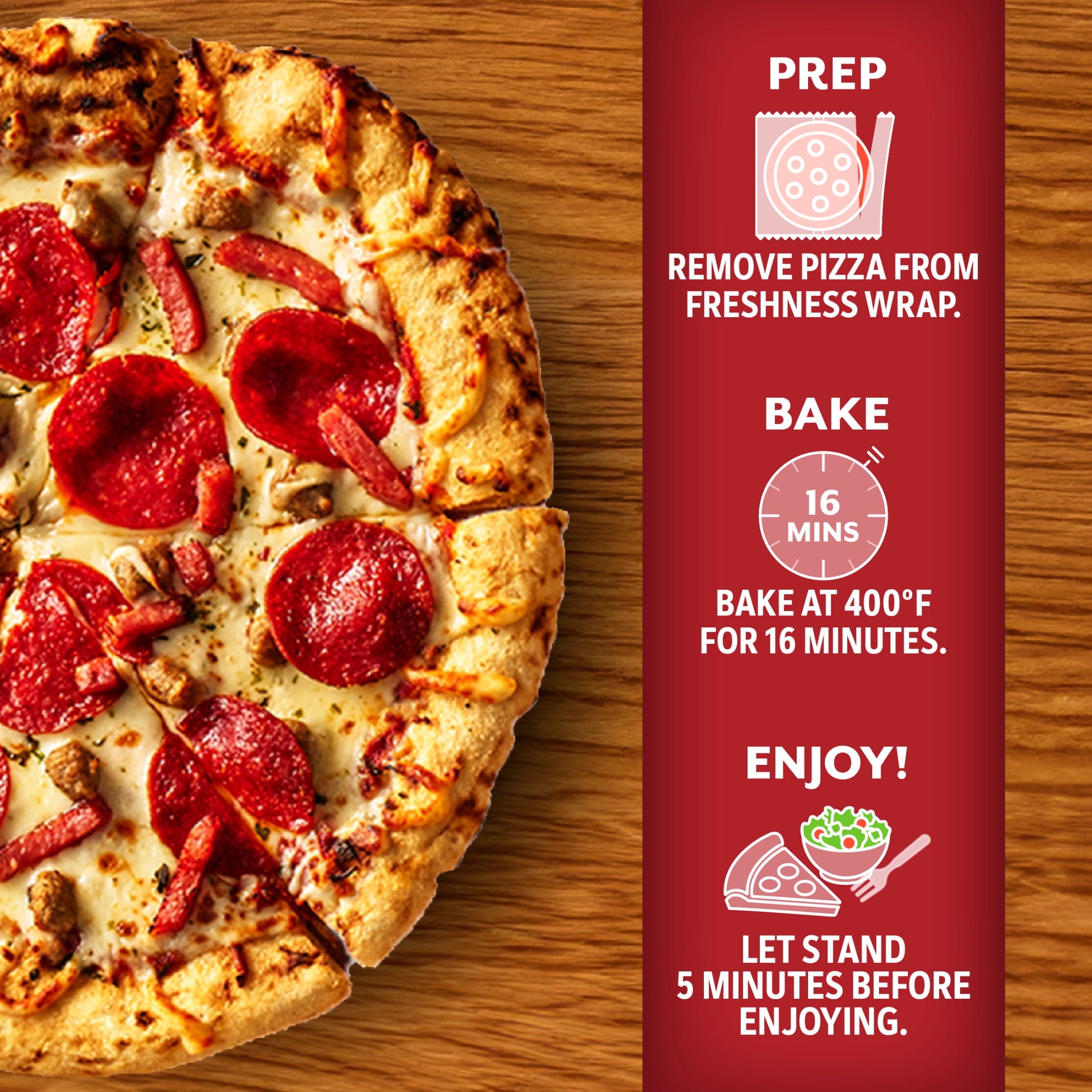 DiGiorno Italian Meat Trio Wood Fired Style Crust Frozen Pizza 16.9 Oz