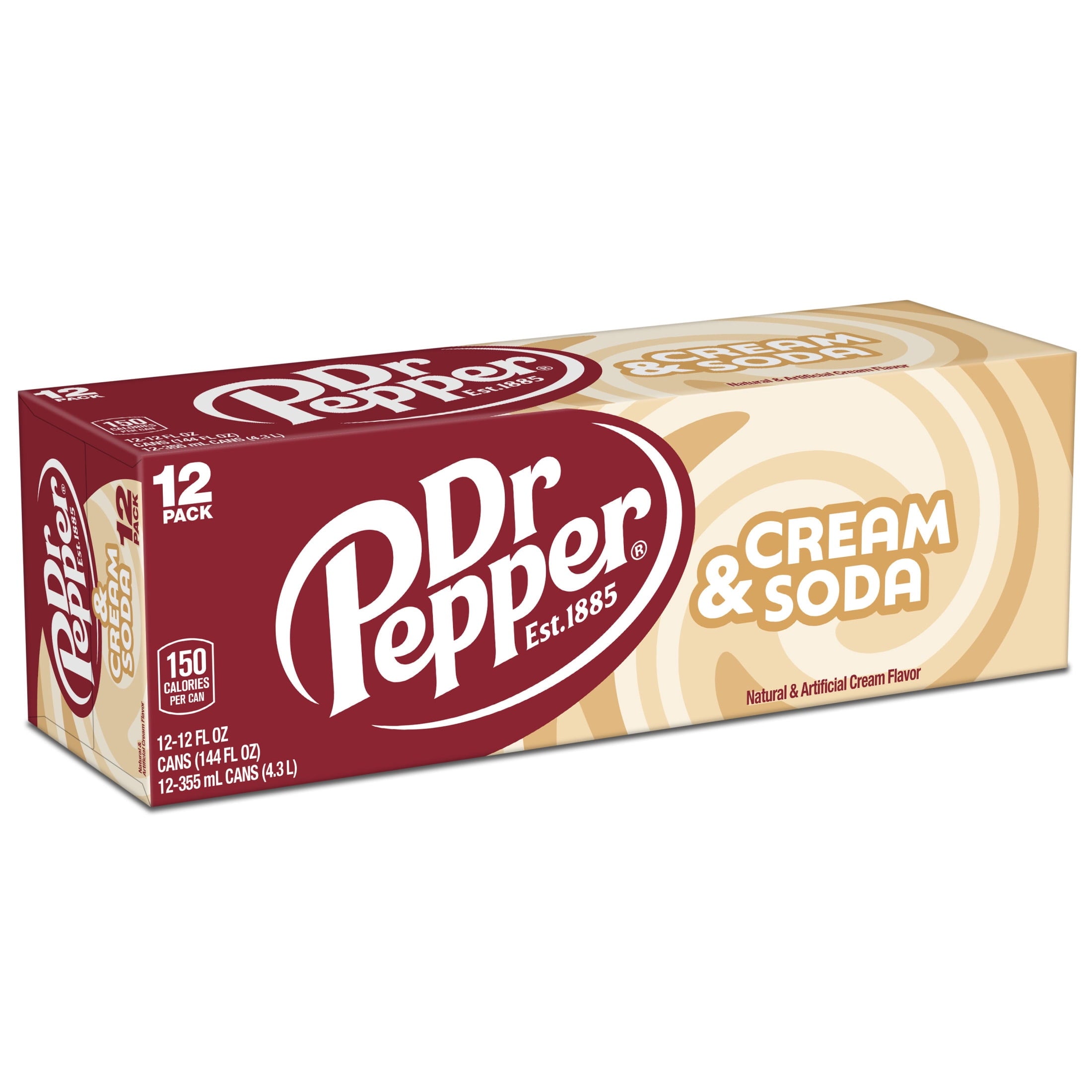 Dr Pepper & Cream Soda Pop Cans 12 Fl Oz 12 Pack