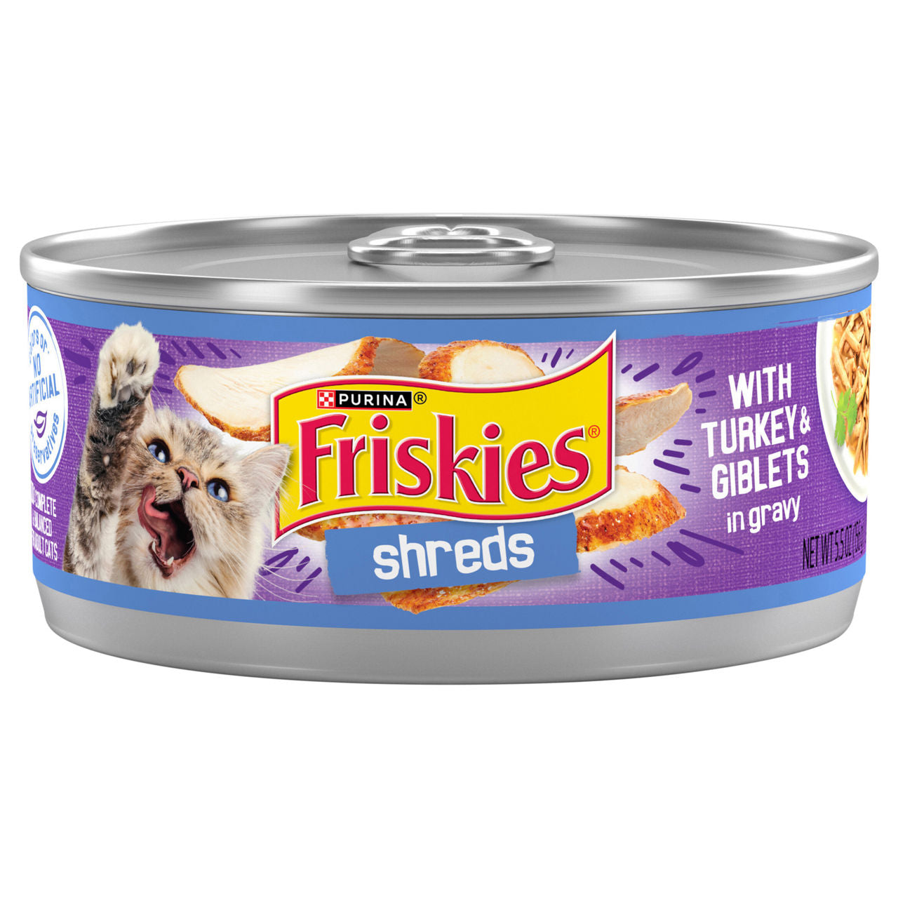 Friskies Shreds With Turkey & Giblets In Gravy Cat Food 5.5 oz