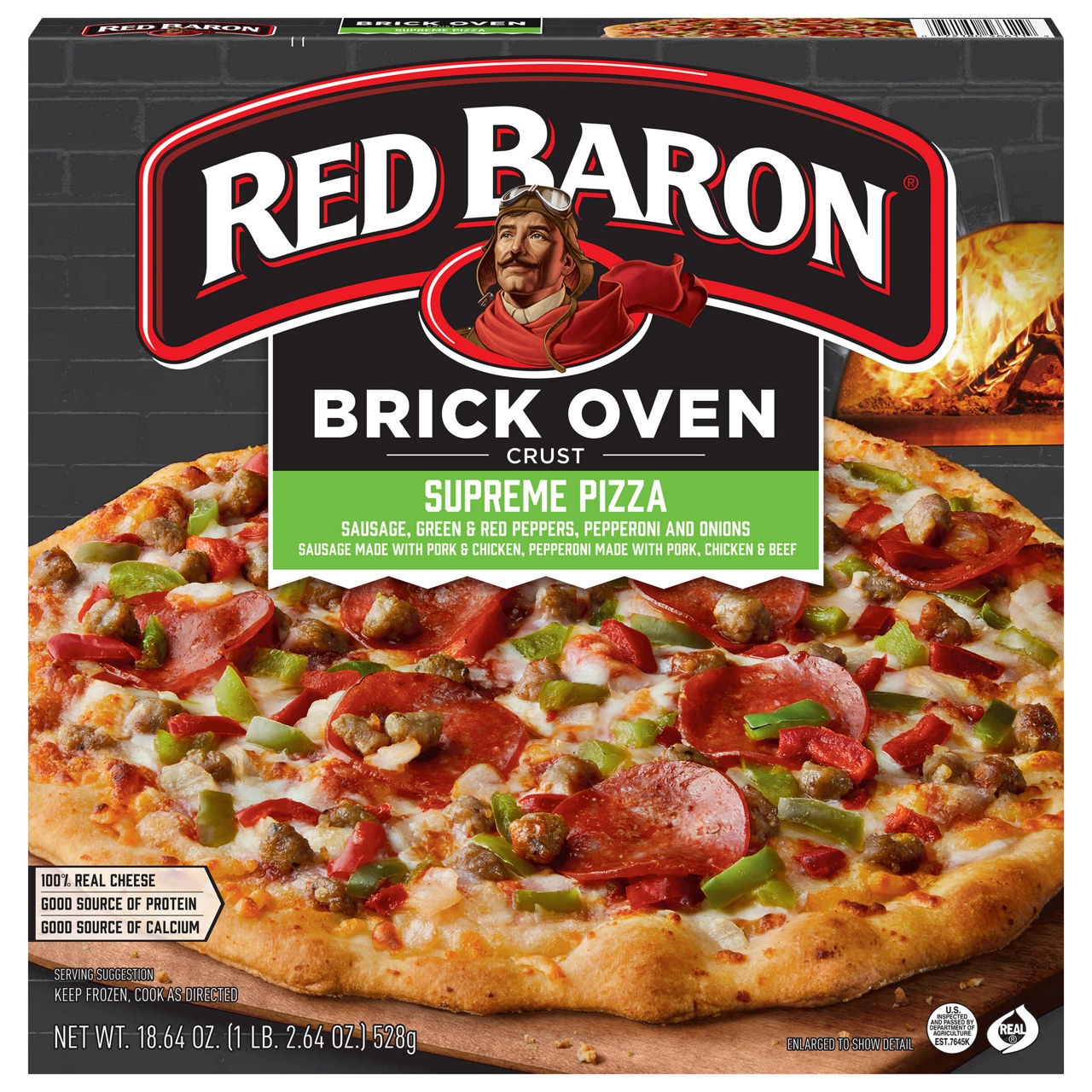 Red Baron Brick Oven Crust Supreme Frozen Pizza 18.64 oz